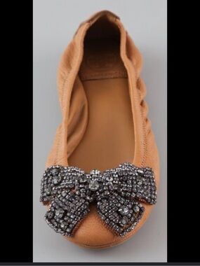 Tory Burch Eddie Camel Ballet Flats Sz 7.5